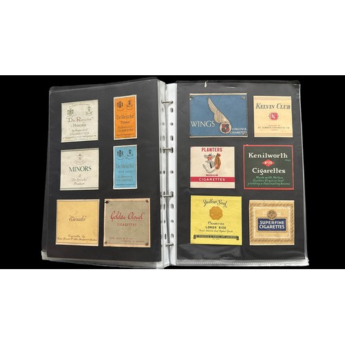 359 - Cigarette Packets. Album of Cigarette Packet fronts only, they have been cut out and neatly pasted i... 