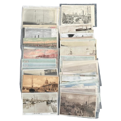 270 - Postcards - Maritime/Shipping (70), many in plastic sleeves, with Rps and printed cards, with Newhav... 