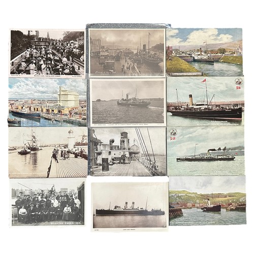 270 - Postcards - Maritime/Shipping (70), many in plastic sleeves, with Rps and printed cards, with Newhav... 