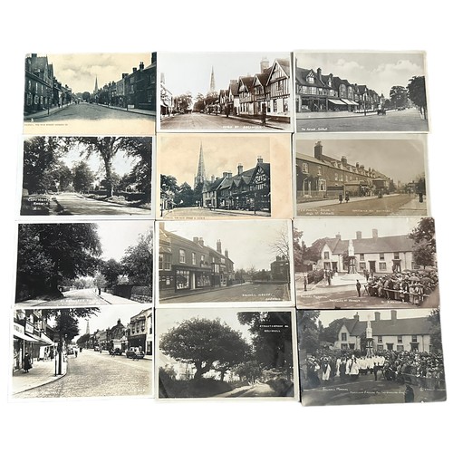 288 - Postcards - Solihull and surrounding area (42), many RP street scenes with Dorridge, Knowle, Olton, ... 