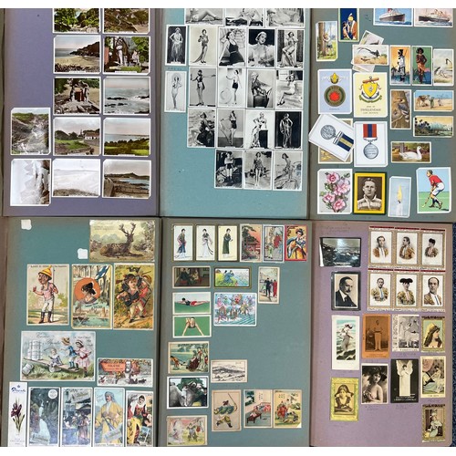 307 - Cigarette Cards. Mixed lot of mainly foreign cards in six scrap albums, Chinese, Far East Siamese 14... 