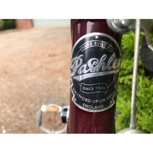 25 - Pashley Clubman bicycle in pristine condition, colour burgundy, purchased in 2011 and donated by a c... 