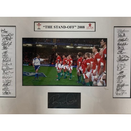 237A - Ryan Jones (Welsh, b. 1981), signed framed Ryan Jones signature underneath a photograph of “The Stan... 