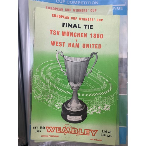 238 - West Ham United, range of West Ham United Cup Final programmes in binder including; FA Cup Final Pre... 