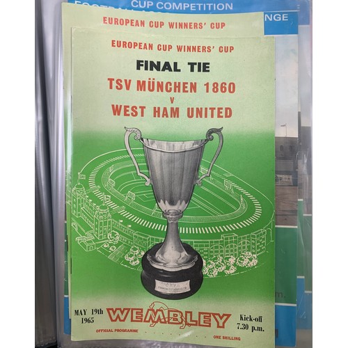 238 - West Ham United, range of West Ham United Cup Final programmes in binder including; FA Cup Final Pre... 