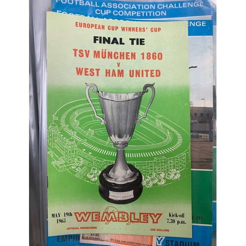 238 - West Ham United, range of West Ham United Cup Final programmes in binder including; FA Cup Final Pre... 