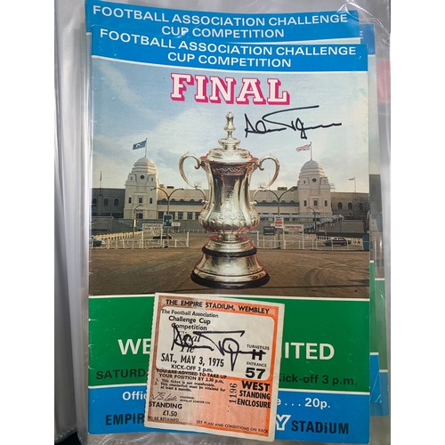 238 - West Ham United, range of West Ham United Cup Final programmes in binder including; FA Cup Final Pre... 