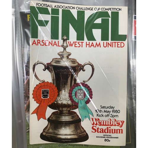 238 - West Ham United, range of West Ham United Cup Final programmes in binder including; FA Cup Final Pre... 