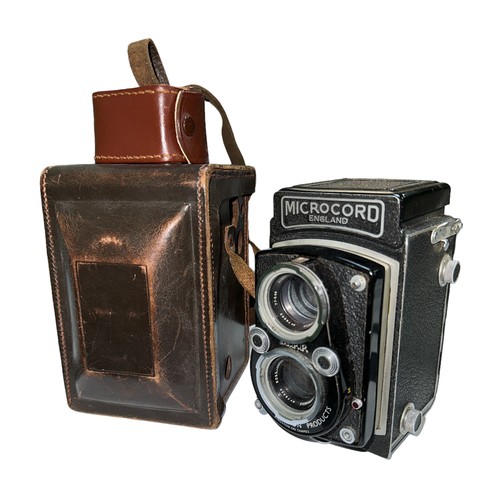 308 - Microcord camera with shutter and leather case. Serial no 76003. Generally in good condition, untest... 