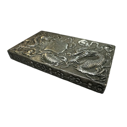 171 - Chinese silver, Wang Hing & Company, late 19th / early 20th Century Hong Kong, silver card case with... 