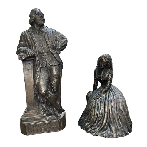 269 - John Letts (British, 1930-2010), pair of small scale resin sculptures, including William Shakespeare... 