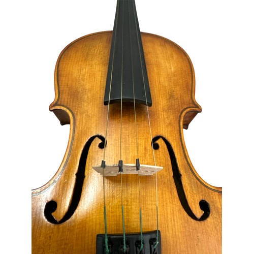 319 - Late 19th century violin. Inscribed inside 'Copy of Antonius Stadivarius Fecit Dresdae anno.' In woo... 