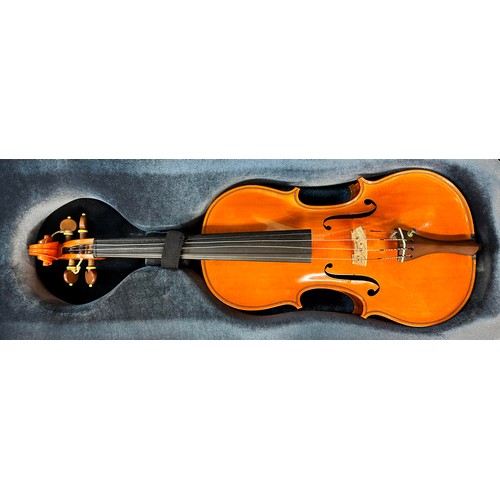 316 - Collection of four violins in varying condition including three Richard Hill made in Rugby (1992, 19... 