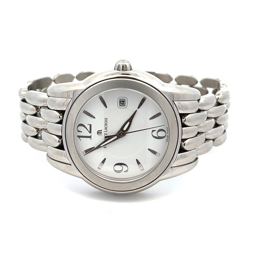 137 - Maurice Lacroix Sphere SH1018 stainless steel bracelet watch.  Quartz movement, white dial, luminous... 