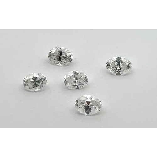 115 - Five loose unmounted oval cut diamonds - total 1.17ct. Diamonds in good condition, estimated clarity... 