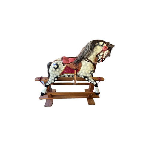 403 - Collinson & Son of Liverpool, Early 20th Century hand painted rocking horse on a trestle base by J. ... 