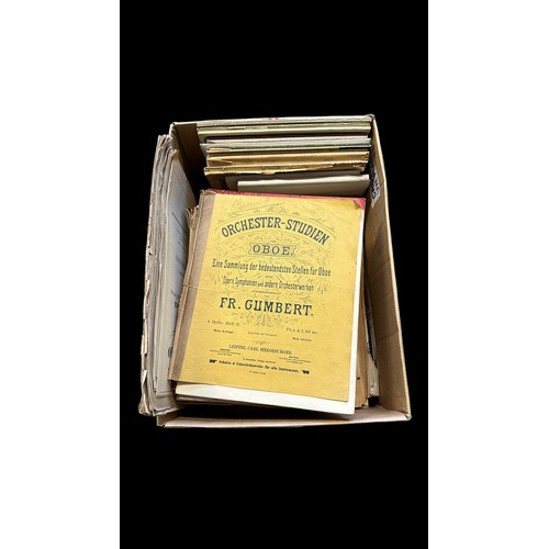 324 - Music related books and scores, extensive range especially in regards to antique music scores, to in... 