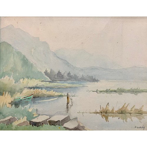 384 - Paul Guelpa (French, 1897-1995), signed watercolour French landscape on paper. Signed lower right, f... 