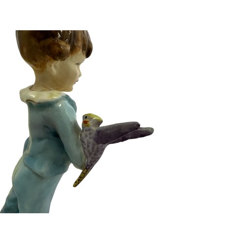 240 - Two Royal Worcester figurines - The Parakeet (approx 17.3cm tall) and Grandmother's Dress, approx 16... 