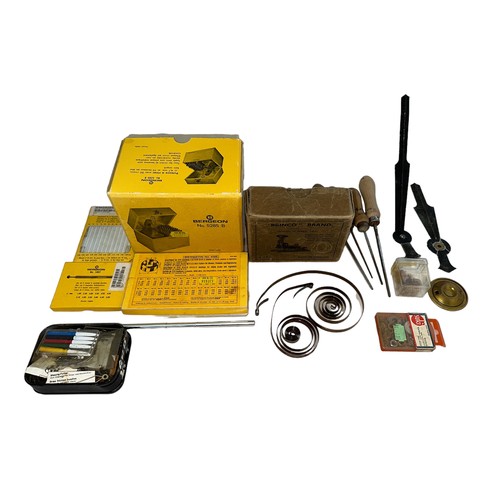 135 - Watchmakers tools with Bergeon 5285B staking set, 1897 set, 4166 set and a variety of other tools et... 