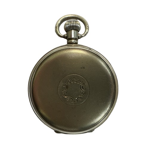 160 - Silver full hunter pocket watch, hallmarked 1918 and engraved A.L.D (for Aaron Lufkin Dennison) over... 