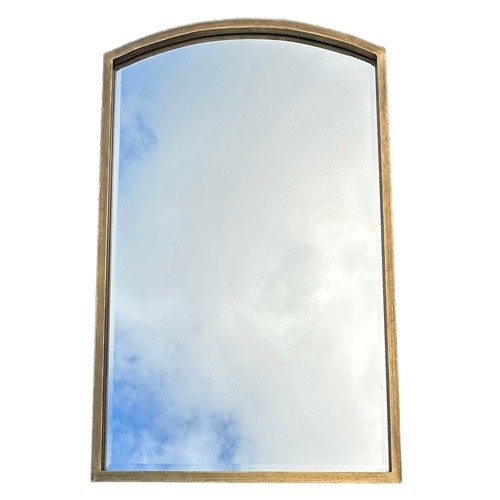 277 - A large arch top mirror, 90 x 60cm.