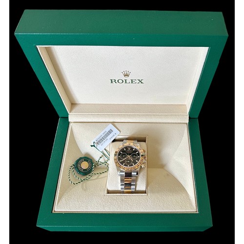 153 - Rolex Cosmograph Daytona Automatic Chronograph. Steel & yellow gold Oyster bracelet (full size) with... 