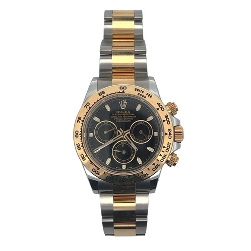 153 - Rolex Cosmograph Daytona Automatic Chronograph. Steel & yellow gold Oyster bracelet (full size) with... 