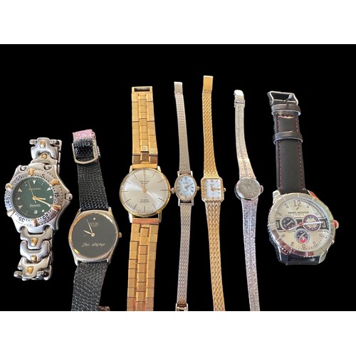 141 - 7 watches by various makers including Rotary, Sekonda, Krug-Baumen, Daniel Hechter etc. Watches unte... 