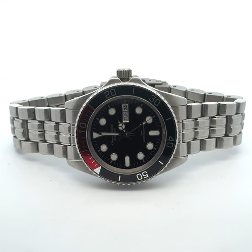 132 - A gents Gianni Sabatini stainless steel automatic 'Pepsi bezel' watch - no. NGS 414.  300m water res... 