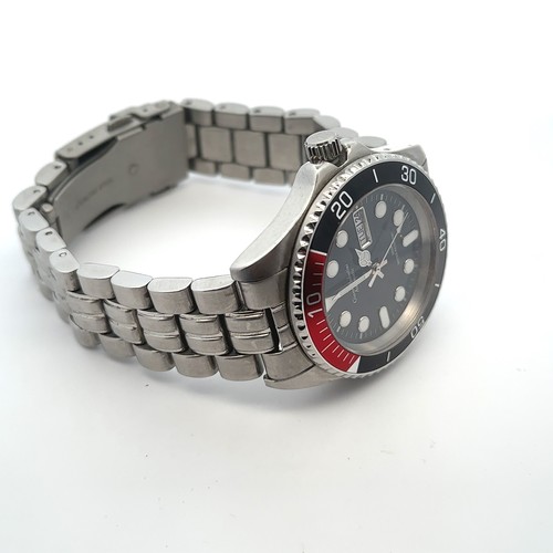 132 - A gents Gianni Sabatini stainless steel automatic 'Pepsi bezel' watch - no. NGS 414.  300m water res... 