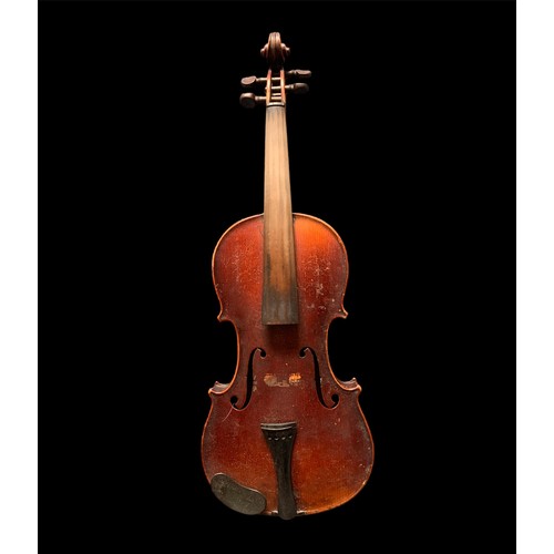 314A - 20th Century cased Maple violin, likely European, held in original case with two bows. No labels to ... 