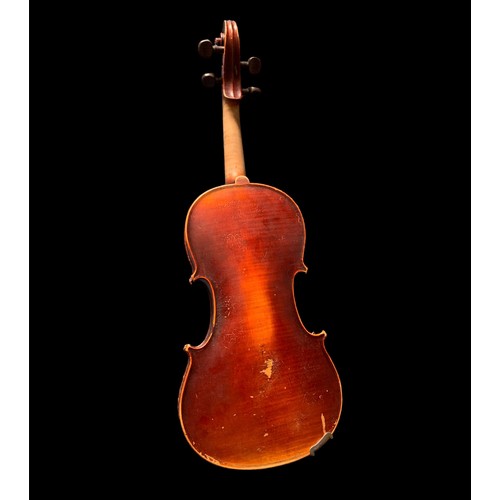 314A - 20th Century cased Maple violin, likely European, held in original case with two bows. No labels to ... 