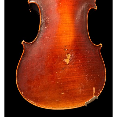 314A - 20th Century cased Maple violin, likely European, held in original case with two bows. No labels to ... 