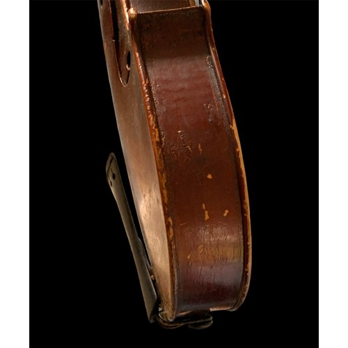 314A - 20th Century cased Maple violin, likely European, held in original case with two bows. No labels to ... 