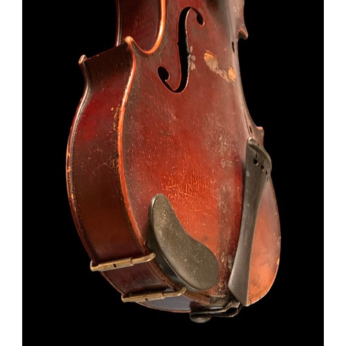 314A - 20th Century cased Maple violin, likely European, held in original case with two bows. No labels to ... 