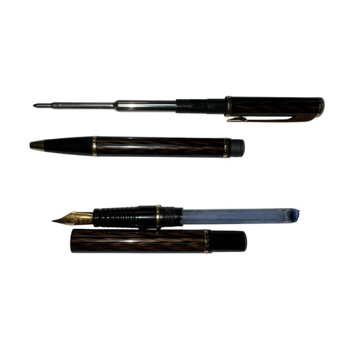 303 - Waterman Paris, a pair of Waterman pens in Waterman Paris presentation box, brown, fountain and ball... 