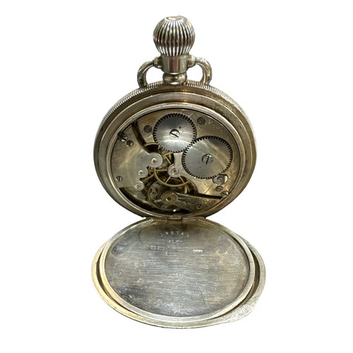 160 - Silver full hunter pocket watch, hallmarked 1918 and engraved A.L.D (for Aaron Lufkin Dennison) over... 