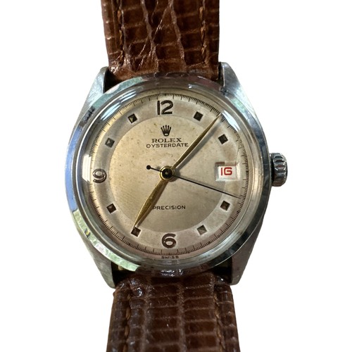 151 - Rolex Oysterdate Precision gentleman's wristwatch, ref. 6094, with date aperture, stainless steel ca... 