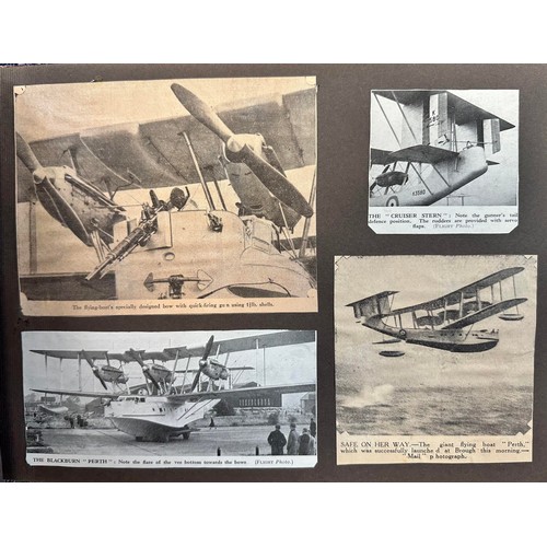 76 - Miscellaneous photograph collection, with Royal Flying Corps, RAF, USAF, etc., press cuttings and ph... 