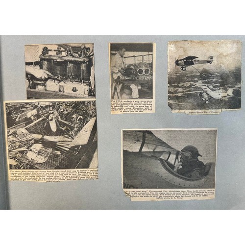 76 - Miscellaneous photograph collection, with Royal Flying Corps, RAF, USAF, etc., press cuttings and ph... 