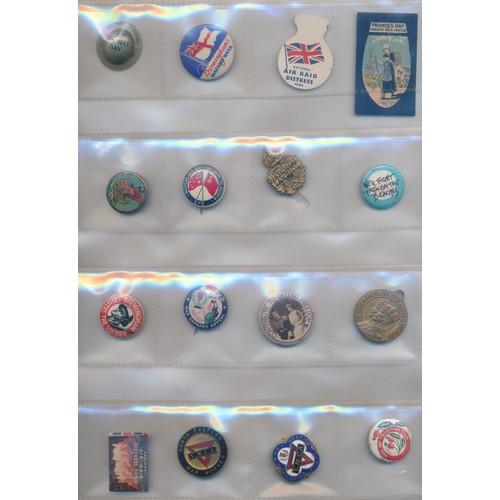 100 - Second World War related badges Mainly Celluloid and enamel to include.National Savings (4 Merchant ... 