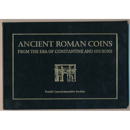 290 - Ancient Roman Coins from the era of Constantine and his sons, three bronze coins from Constantine th... 