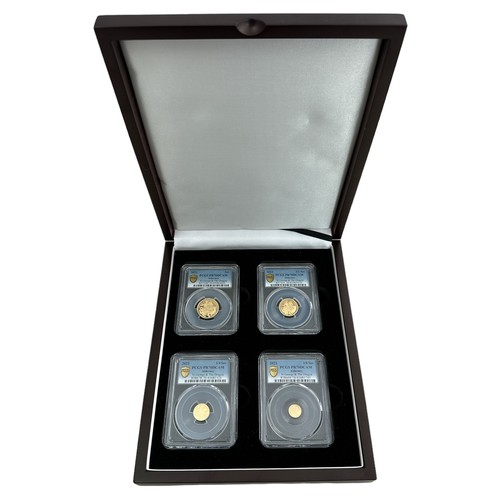 270 - Alderney 2021 St George & The Dragon Gold Sovereign set of 4, with sovereign, half sovereign, quarte... 