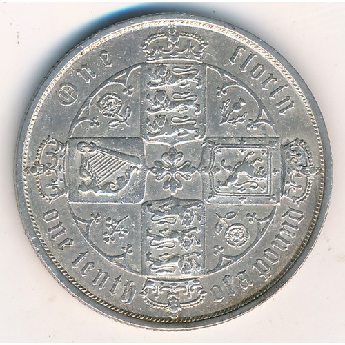 216 - Victoria 1873 gothic florin very fine.