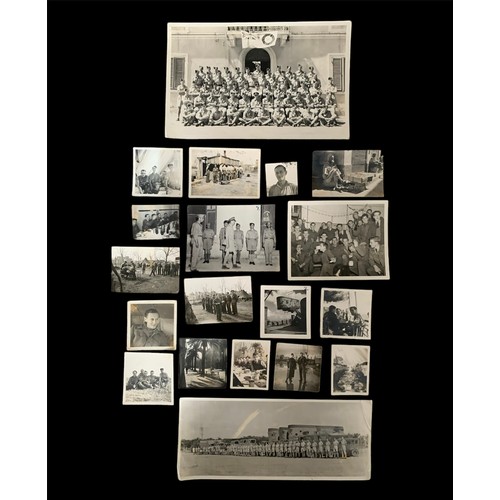 75 - Military black and white Photographs, including; soldiers in camp, portraits, aerial shots, aerial b... 