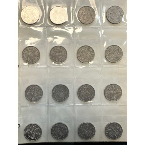 190 - Mainly 20th Century pre-decimal coin collection in 3 albums, in variable condition with good silver ... 