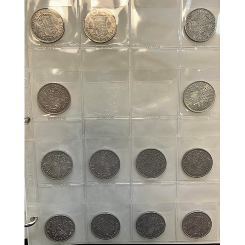 190 - Mainly 20th Century pre-decimal coin collection in 3 albums, in variable condition with good silver ... 