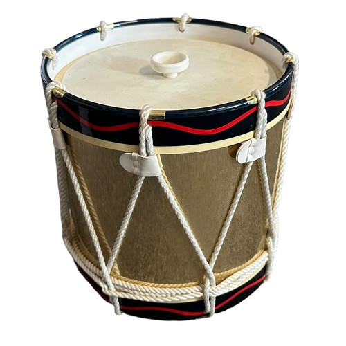 81 - The Royal Sussex Regiment, replica ice bucket in the shape of a drum. With Sussex regiment decoratio... 