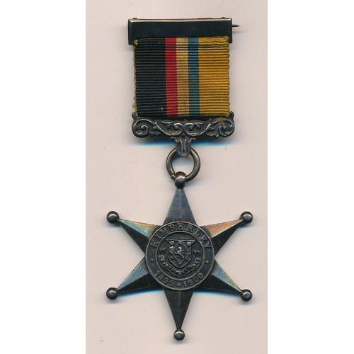 1 - Boer War, Kimberley Star 1899-1900, Mayor’s Siege Medal 1900, hallmarked silver, Birmingham. On shor... 